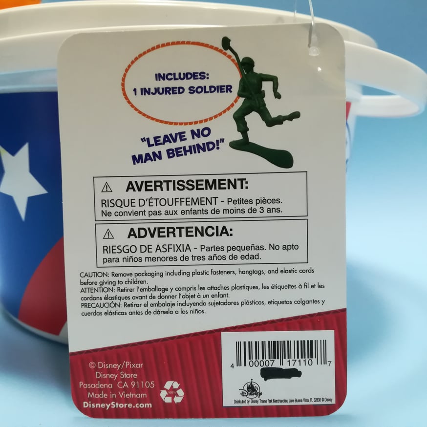 トイストーリー』バケツにグリーンアーミーメンが75体入った