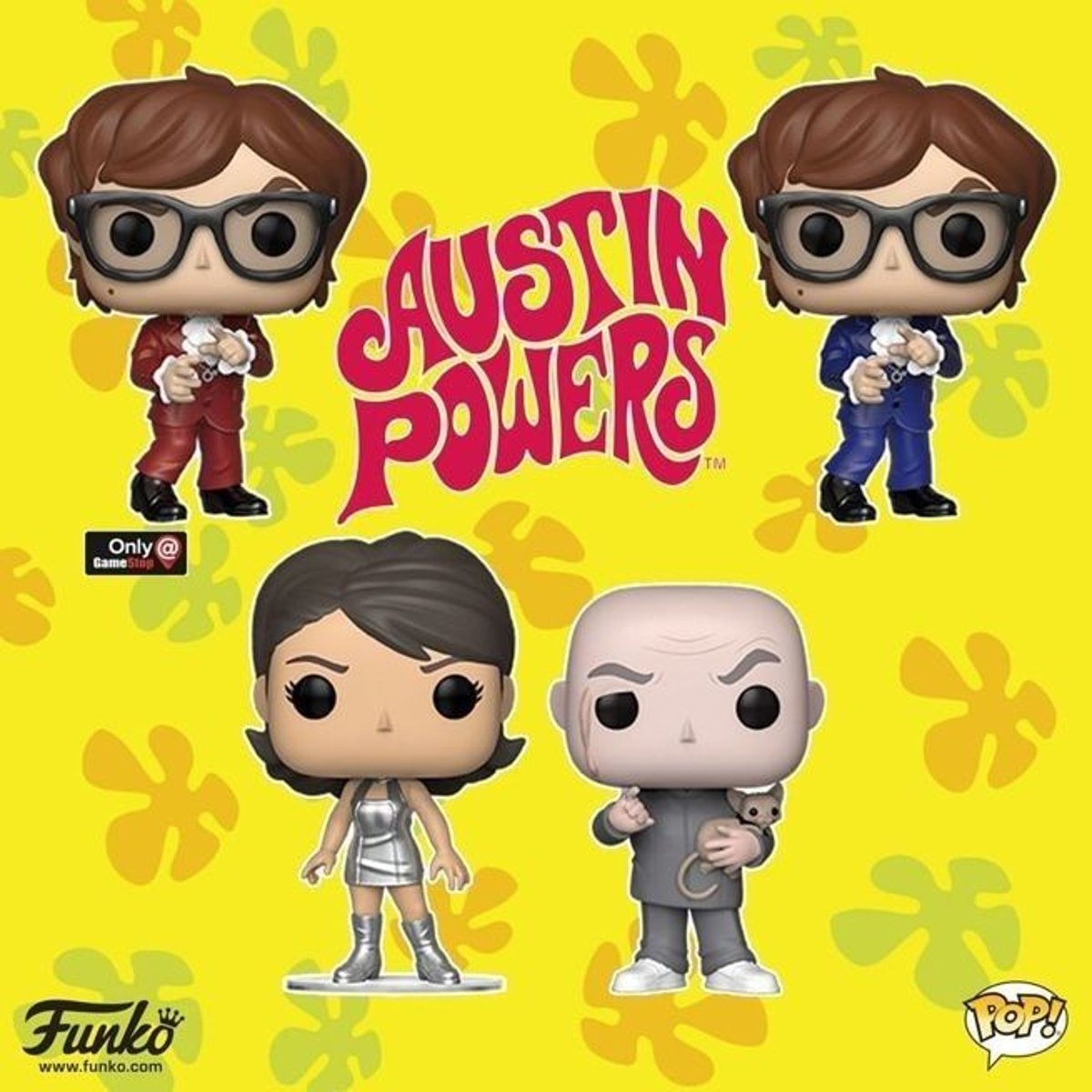 1997年の大ヒット映画『オースティン・パワーズ』のFUNKO POP!4種