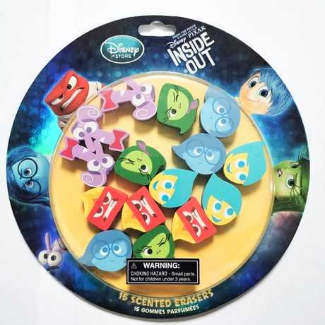 2015年デッドストック！ピクサー 『インサイド・ヘッド』 香付き消しゴム 15個セット　Pixar Inside Out Scented Erasers