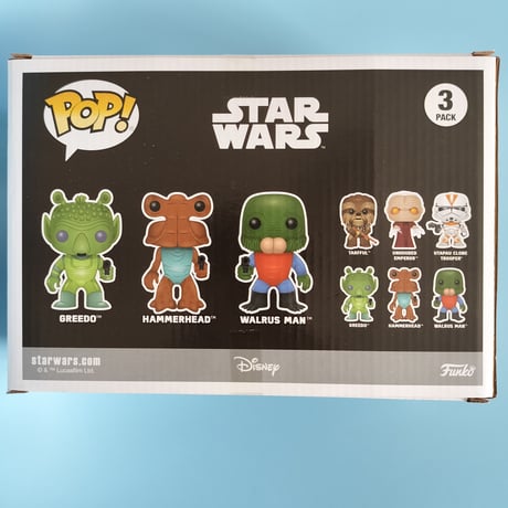 2017年 ファンコポップ  「スターウォーズ」カンティーナの酒場　3体セット　FUNKO  POP! Star Wars   Greedo, Hammerhead & Walrus Man