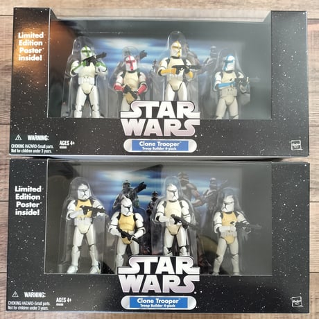 2004～2005年頃　Hasbro　スター・ウォーズ クローン・トルーパー トゥループ・ビルダー 4パック　2種セット