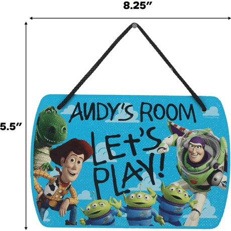 トイストーリー アンディの部屋/シドの部屋　Andy’s Room/Sid's Room　リバーシブル・木製ウォール・プラーク（壁掛け）
