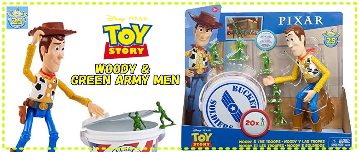 トイストーリー 25周年 ウッディ ＆ グリーンアーミーメン フィギュアセット トイストーリー』25周年 アクションフィギュア、今度はウッディと