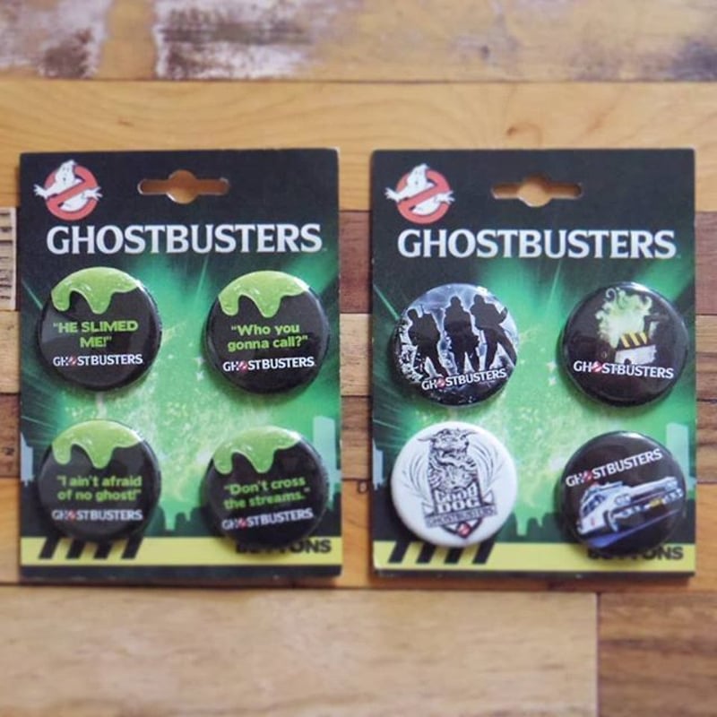 2009年デッドストック『ゴーストバスターズ』缶バッジ4個セット