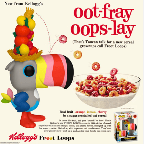 ファンコ  ポップ  ケロッグ トーカンサム（1960’S) 　Funko Pop! Kellogg's  Kellogg's Toucan Sam