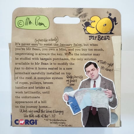 2020年デッドストック！ミスタービーン 30周年 Corgi 1/36 スケール ミニ ダイキャストカー　Mr Beans Mini - Do-It-Yourself Mr Bean