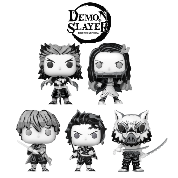 新品ファンコポップ「鬼滅の刃」シリーズ 4体セット　Funko POP!　レア含 ファンコ ポップ 『鬼滅の刃』 墨絵 5体セット FUNKO POP! Demon Sl