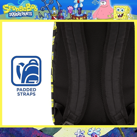 『スポンジボブ』　チェック柄 ビッグフェイス バックパック  SpongeBob SquarePants Checkered Big Face Backpack