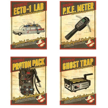 2014年　ゴーストバスターズ　テック・ポスター 4枚セット　Ghostbusters Tech Poster Set