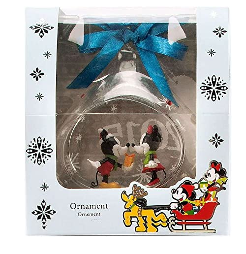 ディズニー　クリスマス飾り　2015 ミッキー　ミニーちゃん　可愛い 2015 ディズニー ミッキーマウス＆ミニーマウス グラスドロップ