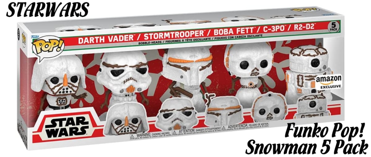 Funko Pop! スター・ウォーズ 雪だるまフィギュア 5体セット ダースベイダーたちが