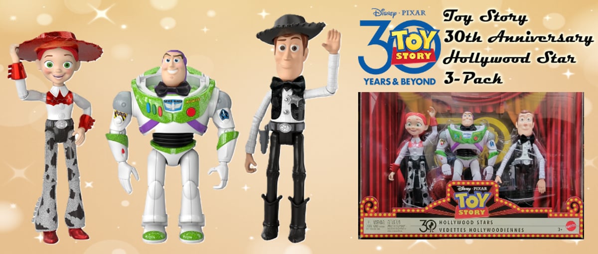 トイストーリー30周年 ハリウッドスター アクションフィギュア 3体
