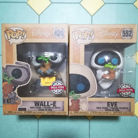 デッドストック！ファンコ ポップ 『WALL-E』アースディ限定 ウォーリー & イヴ　Funko Pop! Earth Day WALL-E  & EVE