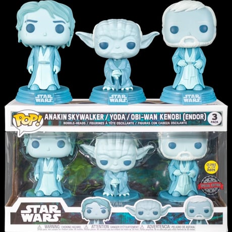 ファンコ  ポップ  『スター・ウォーズ』フォースの霊体 アナキン/ヨーダ/オビワン 　Funko POP!Star Wars Across The Galaxy（3Pack）