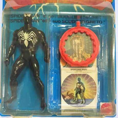1984年デッドストック　マテル シークレットウォーズ ブラックコスチューム スパイダーマン アクションフィギュア（マルチランゲージ版）