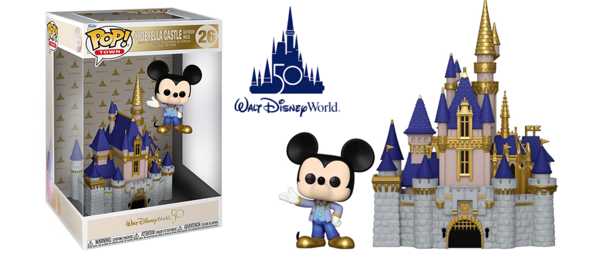 Funko タウン ウォルトディズニーワールド 50周年 シンデレラ城 ミッキー WDW50周年『シンデレラ城とミッキーマウス』の DXファンコポップ入荷