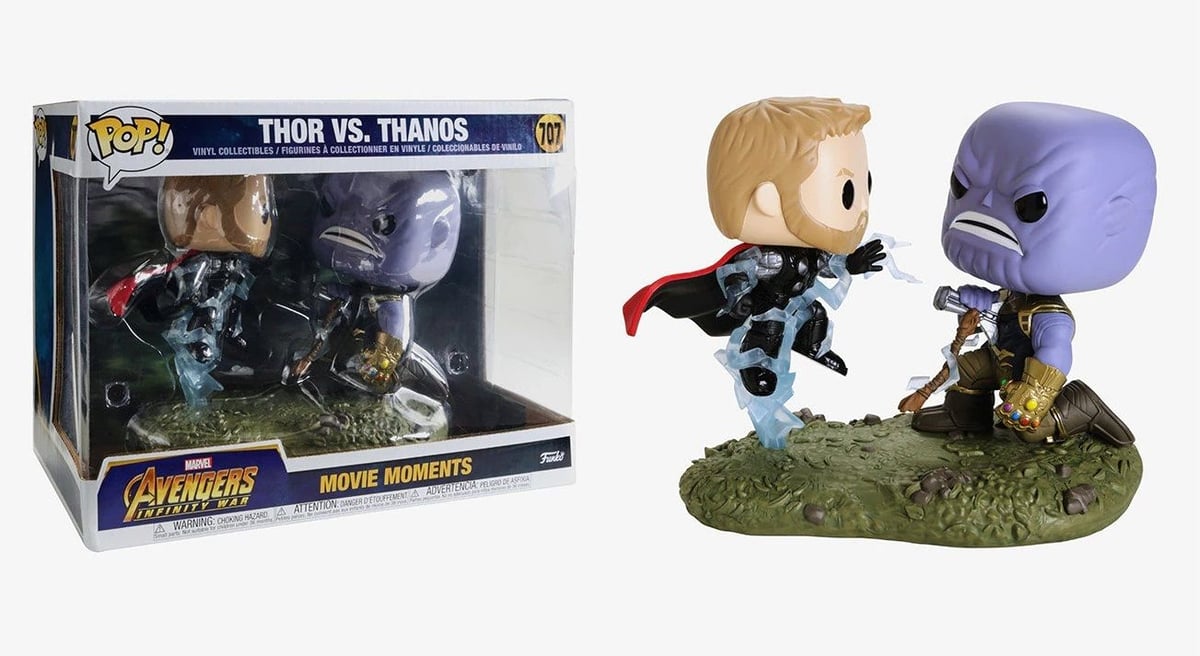 FunkoPOP アベンジャーズ インフィニティウォー サノス ブラックオーダー アベンジャーズ/インフィニティ・ウォー」ソー vs. サノスのファンコ