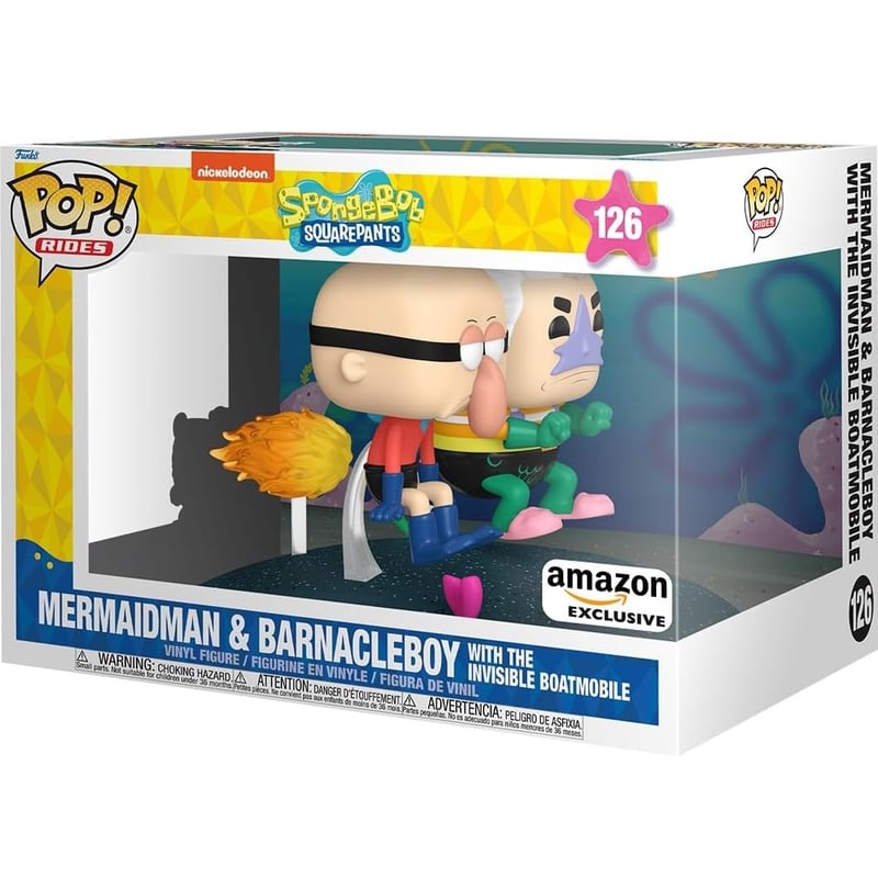 FUNKO - 限定FUNKO POP!  スポンジボブ　フジツボボーイ&amp;マーメイドマン ファンコポップ:ライド 『スポンジボブ』マーメイドマンと