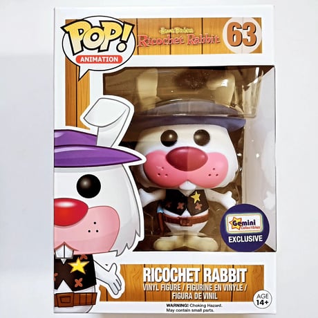 ファンコ ポップ　ハンナバーベラ　リコシェ・ラビット（フロック版）　Funko Pop! Hanna Barbera     Ricochet Rabbit 《Flocked》