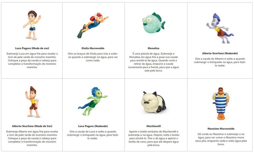 お風呂で遊べる！『あの夏のルカ』 USマクドナルド ハッピーセット 8種