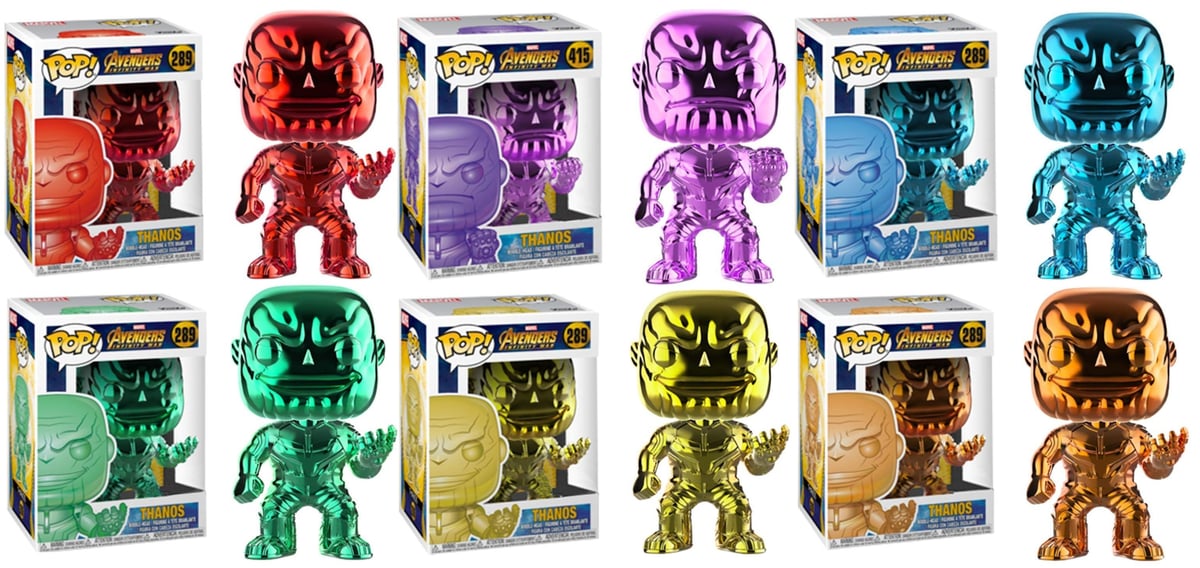 アベンジャーズ インフィニティウォー」メタリックカラーのサノス6体 