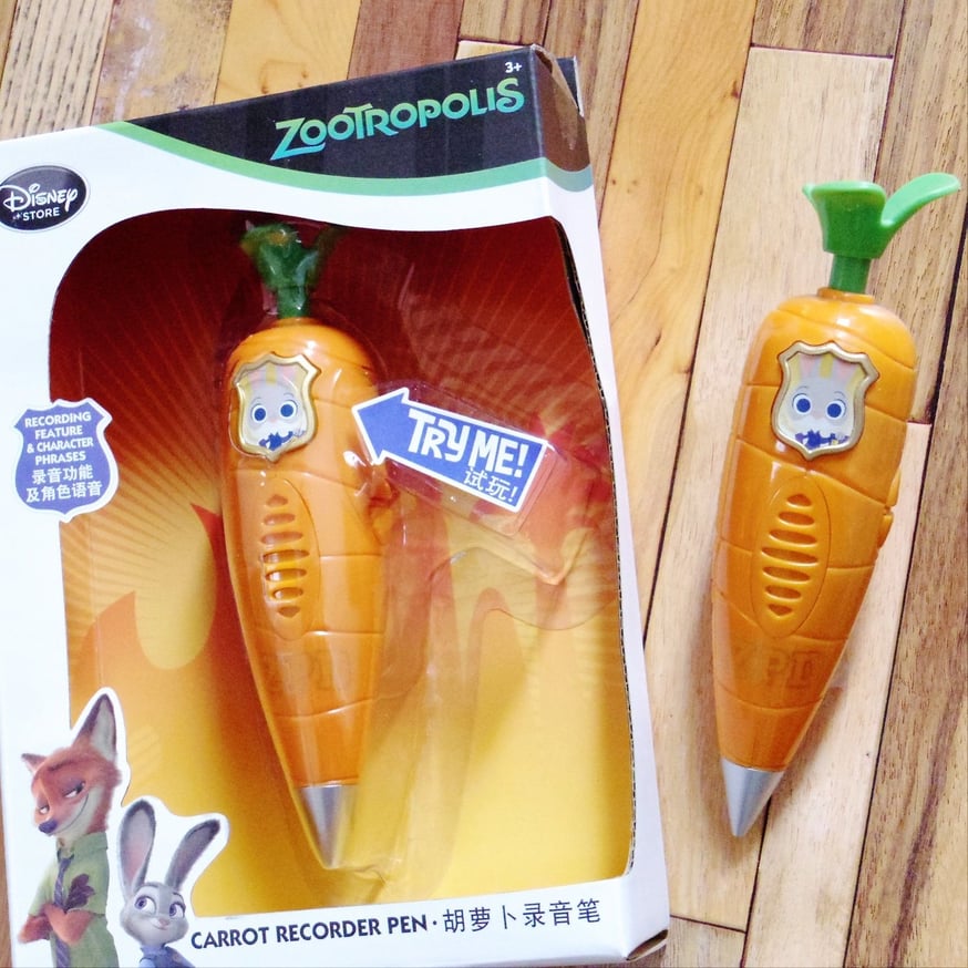 ディズニー　ズートピア　にんじんレコーダー 上海ディズニー公式 ズートピア にんじんペン ボイスレコーダー