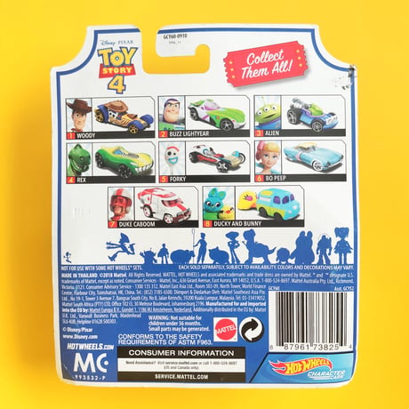 2019年　トイストーリー4   ホットウィール  ダッキー＆バニー　Toy Story4  Hot Wheels  Ducky ＆ Bunny