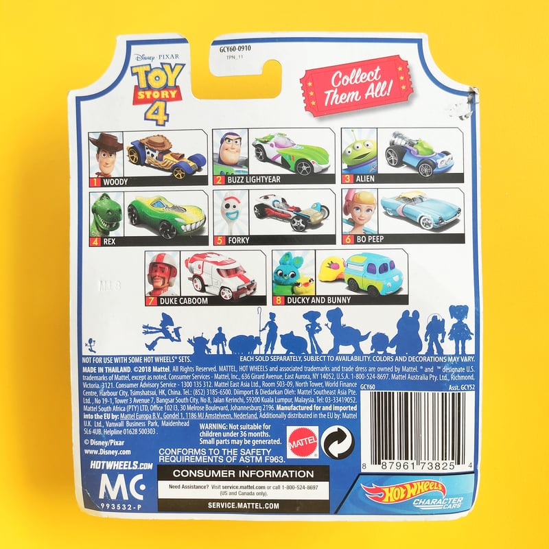 2019年 トイストーリー4 ホットウィール ダッキー＆バニー Toy Story4