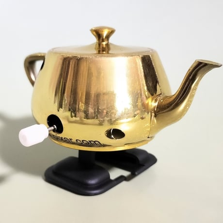 2005年 ピクサー レンダーマン ウォーキング・ティーポット　Pixar Renderman walking Teapot  Bronze