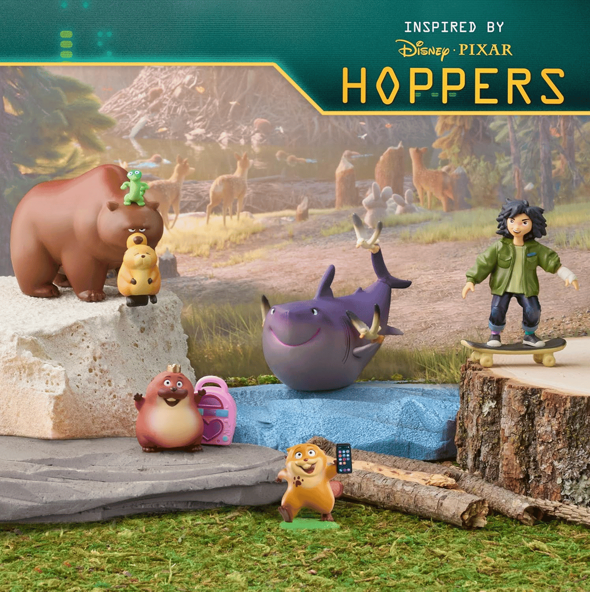 ピクサー『私がビーバーになる時』 フィギュアセット Pixar Hoppers