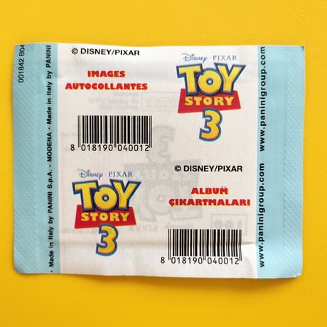 2010年デッドストック　トイストーリー3   Panini  ステッカーパック　（5枚入り）