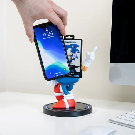 《超大特価！》Numskull ナムスカル　パワーアイドルズ　ソニック・ザ・ヘッジホッグ　 モバイルスタンド（ワイヤレス充電器）