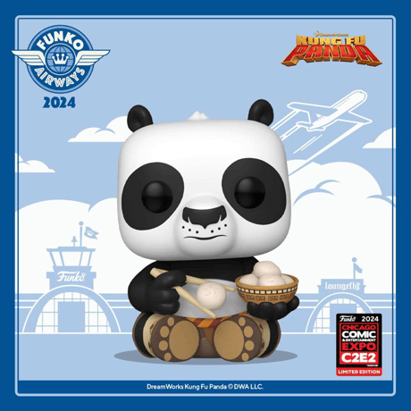 2024 Entertainment Expo限定　DXファンコポップ  カンフー・パンダ　ポーw/飲茶　Funko POP Movies Kung Fu Panda Po w/ Dumplings