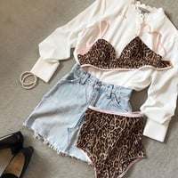 Printed Tulle  bra