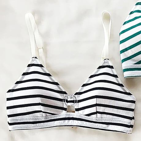 Border jersey bra