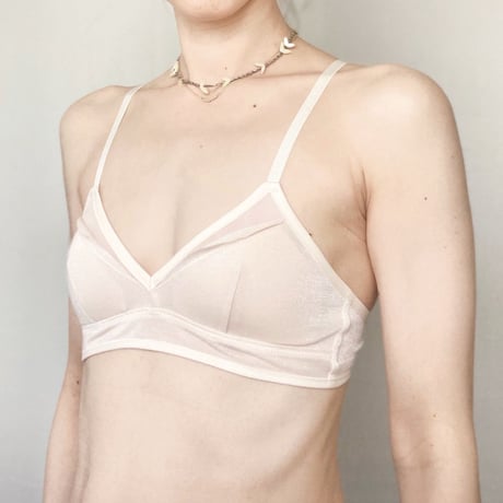 PLATING JERSEY   cut-off bra