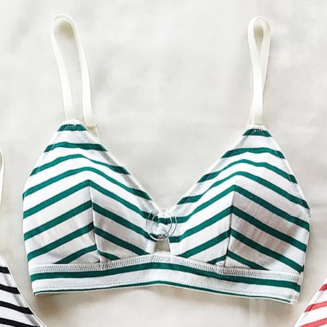 Border jersey bra
