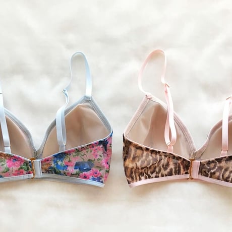 Printed Tulle  bra