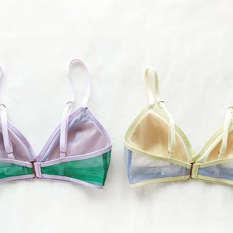 Bi-color net  bra
