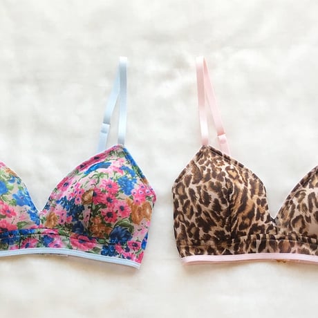 Printed Tulle  bra