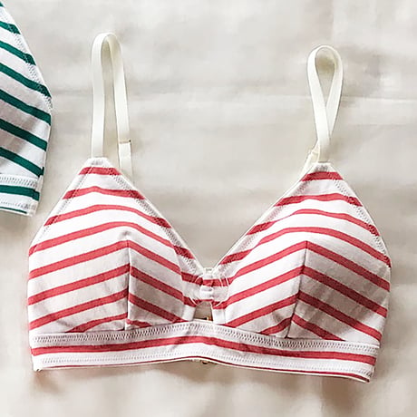 Border jersey bra