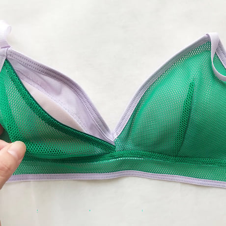Bi-color net  bra