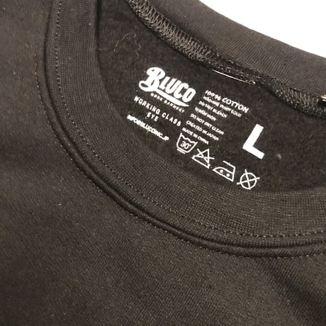 BLUCO ブルコ 『SWEAT SHIRTS スウェットシャツ-TRI- 』 OL-911-022 ブラック