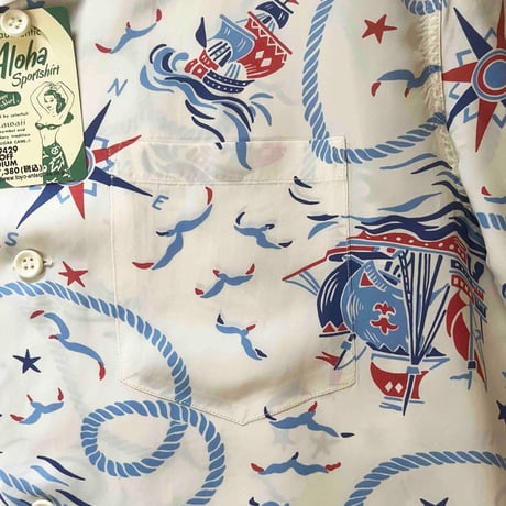 SUN SURF サンサーフ ALOHA SHIRT アロハシャツ “AGE OF DISCOVERY” エージオブディスカバリー SS39429 105.ホワイト