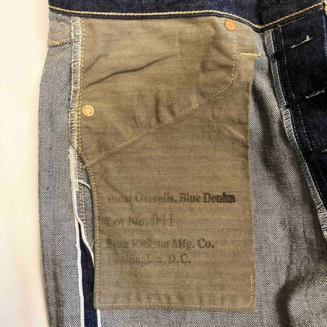 BUZZ RICKSON'S バズリクソンズ 大戦モデル ワンウォッシュジーンズ 『WORLD WAR II WAIST OVERALLS』 BR43041