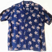 SUN SURF サンサーフ ALOHA SHIRT アロハシャツ SCATTERED PALMTREE スキャートレッドパームツリー SS39427 １２８.ネイビー