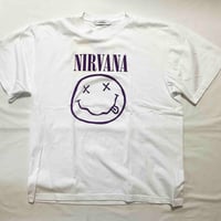 Johnbull ジョンブル　Nirvana Tshirt ニルバーナ SMILEY スマイリー Tシャツ JT253C11 001.ホワイト