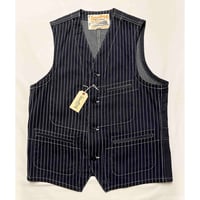 SUGAR CANE シュガーケーン 『 9oz. WABASH STRIPE WORK VEST ウォバッシュ ストライプ ワークベスト』 SC12654