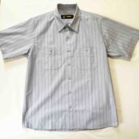 BLUCO ブルコ GARAGE STRIPE WORK SHIRT ストライプワークシャツ 153-21-118 サックス