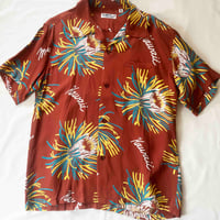 SUN SURF サンサーフ ALOHA SHIRT アロハシャツ『ISLAND BLOOM』 SS39028 138.ブラウン